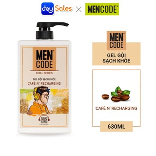 GEL GỘI MENCODE SẠCH KHỎE CAFÉ N' RECHARGING 630ML