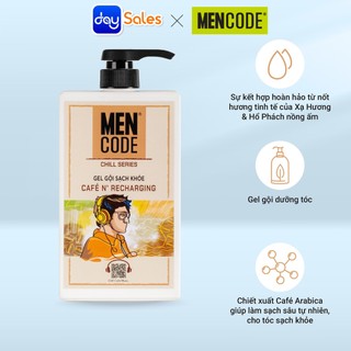 GEL GỘI MENCODE SẠCH KHỎE CAFÉ N' RECHARGING 630ML