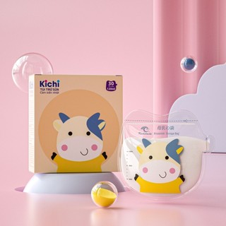 Hộp 30 túi trữ sữa Mẹ 120ml Kichilachi Có vòi rót mẫu mới