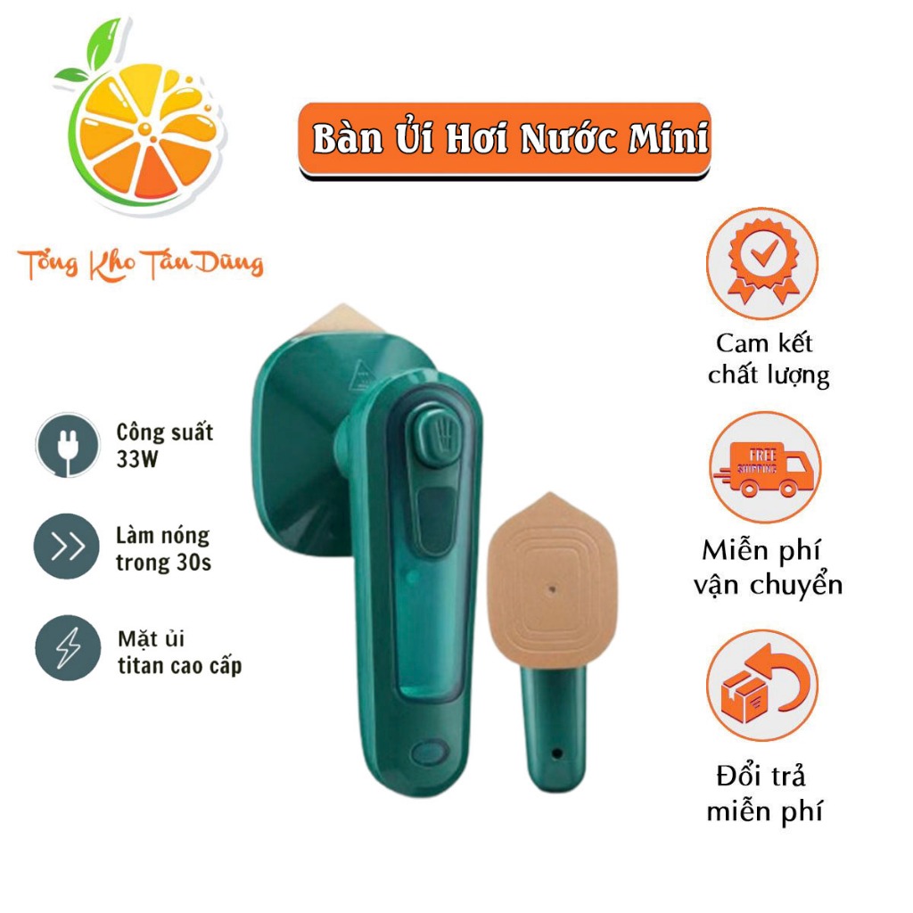 Bàn ủi hơi nước cầm tay bàn là hơi nước du lịch công suất 33W nhỏ gọn tiện dụng dễ dàng gấp gọn new là quần áo ủi