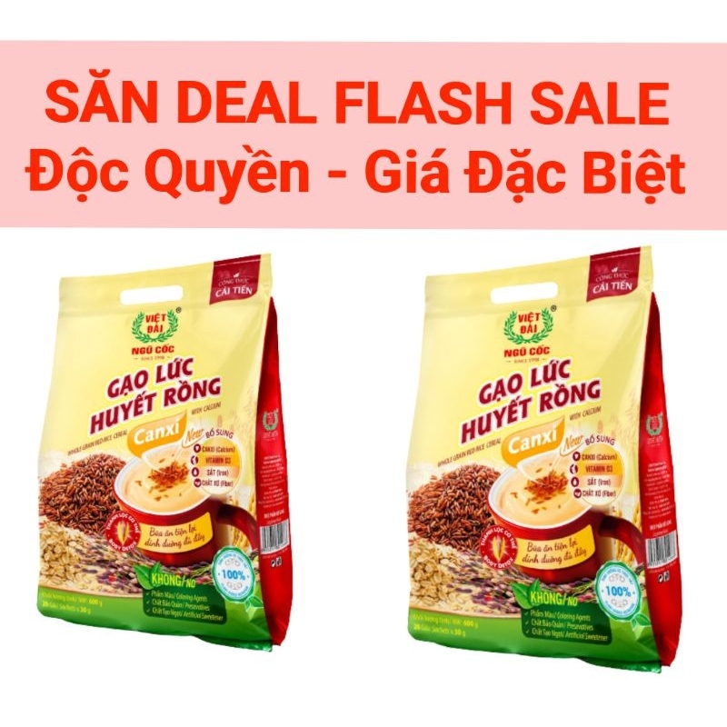 Gạo Lức Huyết Rồng Canxi Việt Đài 600g