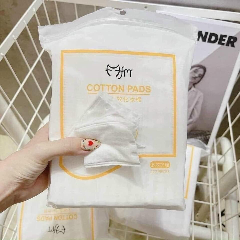 Bông tẩy trang Cotton Pads 222 miếng, bông tẩy trang 3 lớp quốc dân -siêu dai
