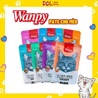 Pate wanpy cho mèo nhiều vị gói 80gr