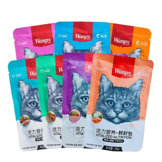 Pate Wanpy Cho Mèo Nhiều Vị Gói 80Gr