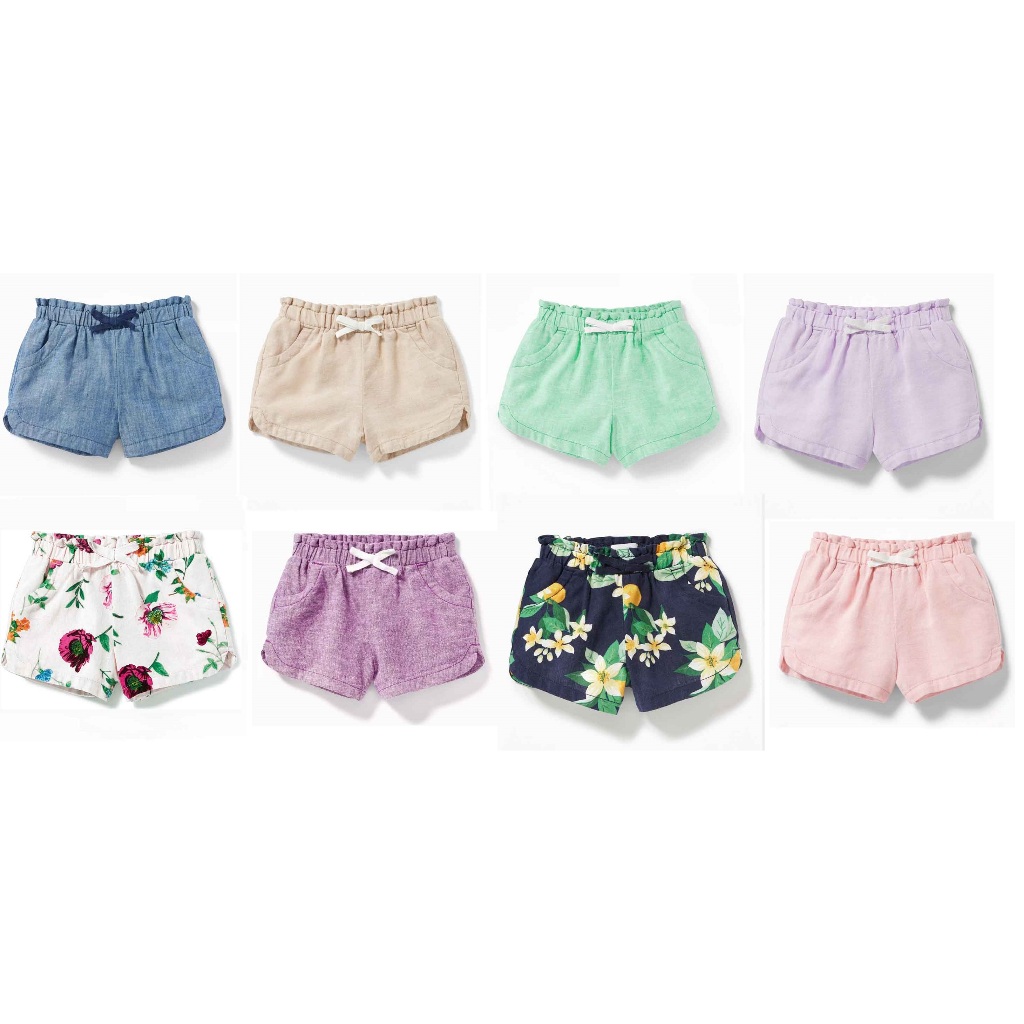 Quần short, quần đùi bé gái chất linen Oldnavy xuất xịn