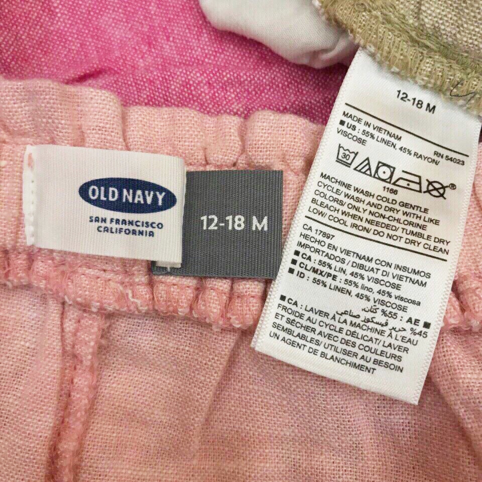 Quần short, quần đùi bé gái chất linen Oldnavy xuất xịn