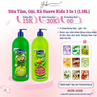Sữa tắm, gội, xả SUAVE KIDS 3 in 1 (1.18l) của Mỹ chính hãng - YUBI SHOP