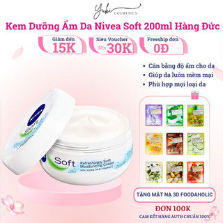Kem dưỡng da/dưỡng ẩm NIVEA SOFT 200ml hàng Đức chính hãng - dưỡng ẩm và làm trắng mịn da - YUBI SHOP