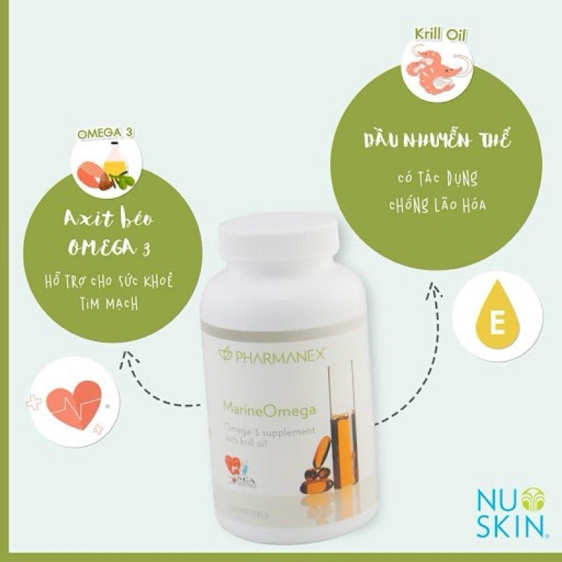 Nuskin Marine Omega 3 - Dầu cá ( tem Tiếng Việt )