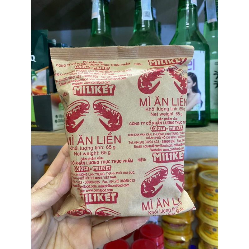 Mì miliket gói giấy 65gr
