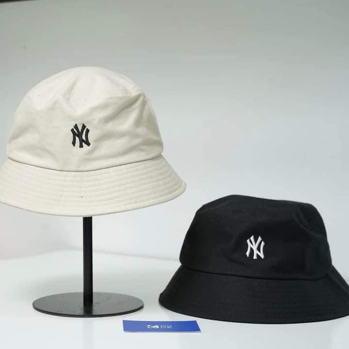 Mũ MLB Rookie Bucket Hat New York Yankees 3Aht7702N Chính Hãng Full Box Tag màu trắng đen xanh đen