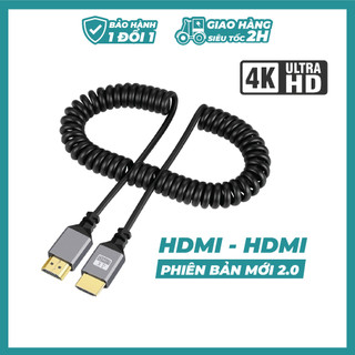 Dây cáp hdmi to hdmi dạng lò xo xoắn chuẩn hdmi 2.0