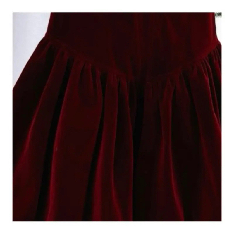 Váy Nhung Hai Dây Bồng Chuẩn MPB