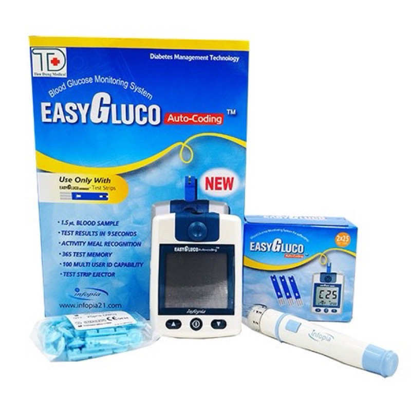 Máy đo đường huyết EasyGluco Hàn Quốc | Easy Gluco