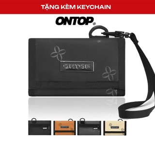 Ví da mini cầm tay local brand ONTOP nhiều màu, nhiều ngăn hoạ tiết monogram Level Wallet | O-V44