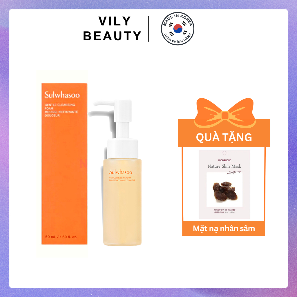 Sữa rửa mặt Sulwhasoo dịu nhẹ Gentle Cleansing Foam 50ml