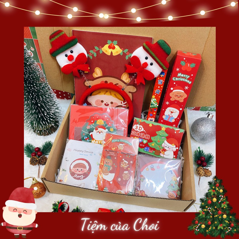 Set quà 5 món 10 món Noel, Christmas, Giáng sinh, quà tặng Noel giá rẻ kèm hộp và giấy gói quà theo yêu cầu