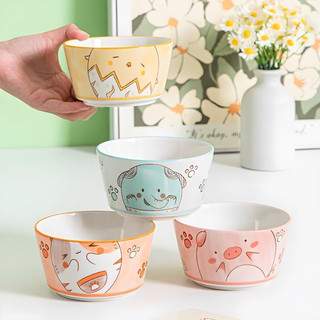 Chén ăn cơm, bát ăn cơm bằng gốm sứ hoạt hình rất cute dễ thương.