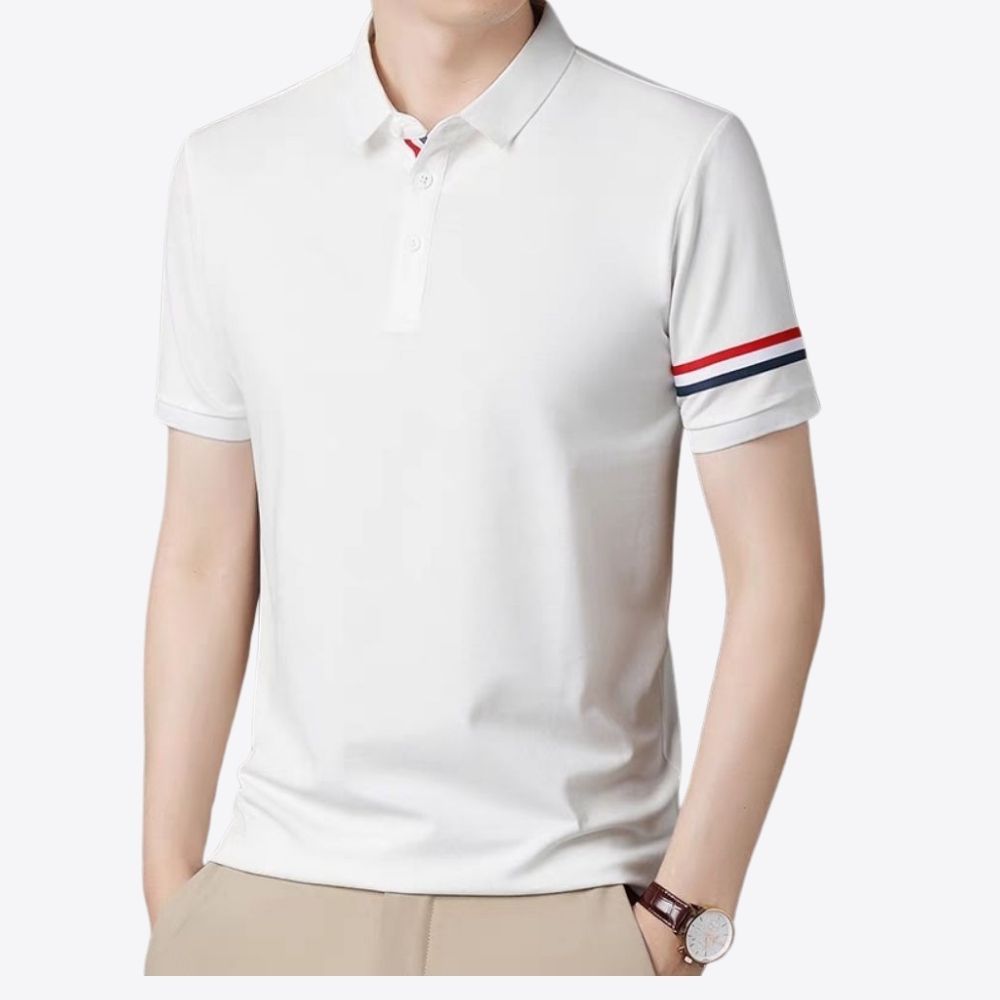 Áo polo nam GOZIN chất vải cá sấu cotton co giãn thoả mái thoáng mát thấm hút mồ hồi không nhăn nhầu