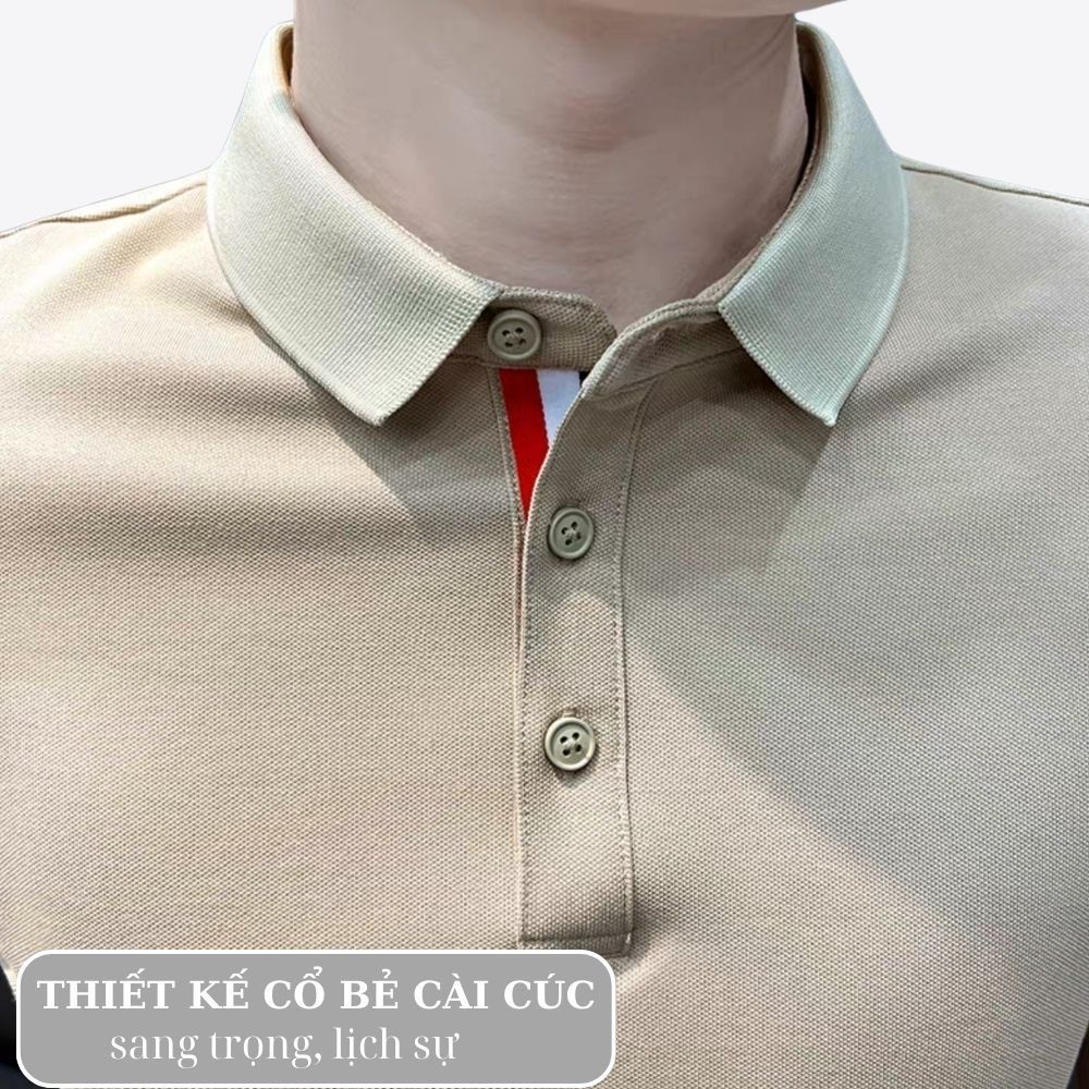 Áo polo nam GOZIN chất vải cá sấu cotton co giãn thoả mái thoáng mát thấm hút mồ hồi không nhăn nhầu