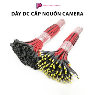 [Combo 5] Dây Nguồn có Jack DC 5.5*2.1mm Đầu Đực/Cái tùy chọn - Dây cấp nguồn camera dài 25cm