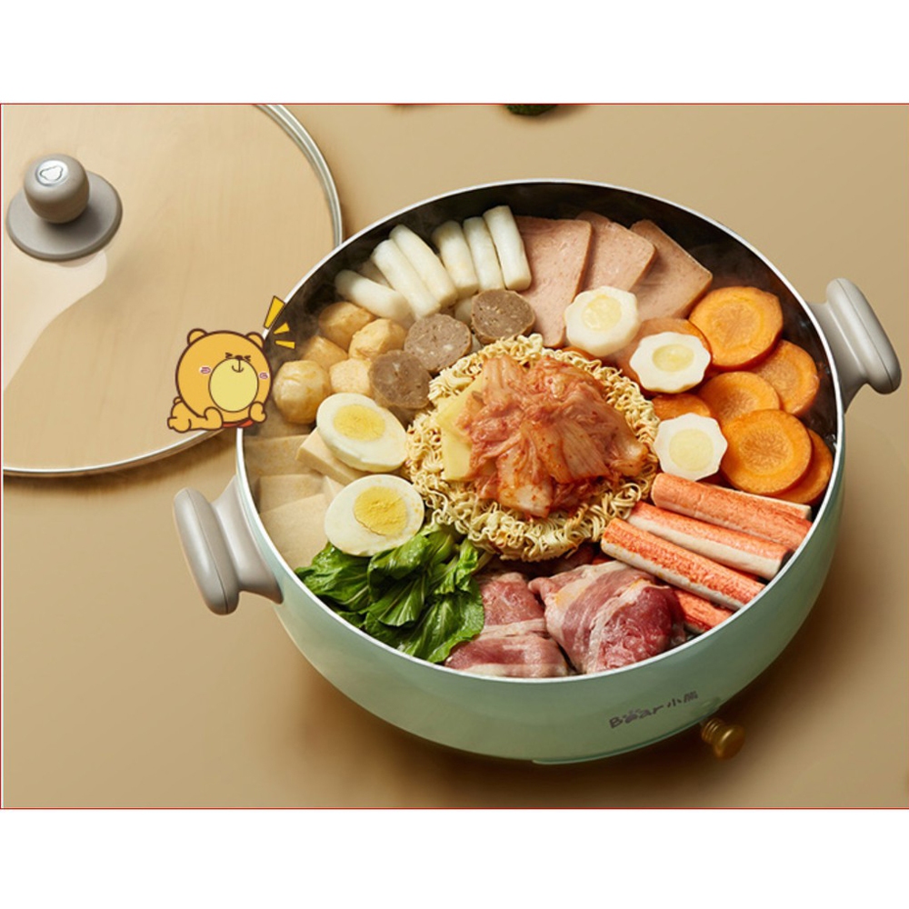 Nồi Lẩu Nướng Đa Năng Cao Cấp 5L Bear DHG-B50C1 Chống Dính - Hàng Chính Hãng Bảo Hành 12 Tháng