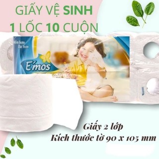 (12 Cuộn) Giấy Cuộn Vệ Sinh E'mos Classic