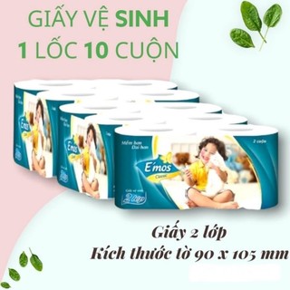 (12 Cuộn) Giấy Cuộn Vệ Sinh E'mos Classic
