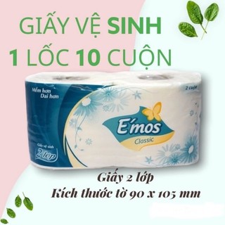 (12 Cuộn) Giấy Cuộn Vệ Sinh E'mos Classic