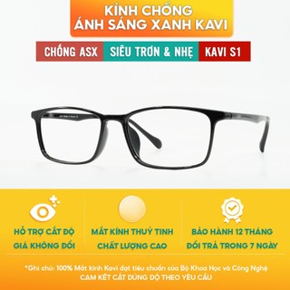 Kính Dùng Máy Tính Chống Ánh Sáng Xanh Bảo Vệ Mắt KAVI S1, Gọng Kính Nhựa Ultem Dùng Trong Chế Tạo Máy Bay Siêu Bền Nhẹ