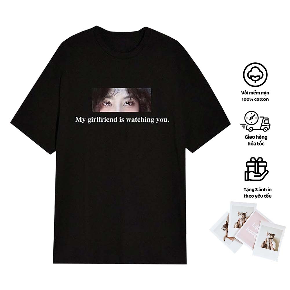 Áo Thun In Hình Mắt Người Yêu/Tên Riêng/Chân Dung.Thiết Kế Theo Yêu Cầu full box