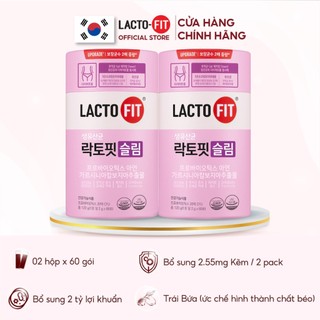 Combo 2 Hộp 60 Gói Men Vi Sinh LACTO-FIT SLIM Hỗ Trợ Đường Ruột Cho Người Ăn Kiêng (60 gói x 2g)