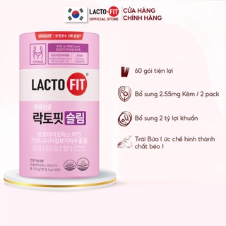 Hộp 60 Gói Men Vi Sinh Hàn Quốc LACTO-FIT SLIM Cải Thiện Đường Ruột, Hỗ Trợ Người Ăn Kiêng, Giảm Cân (60 gói x 2g)