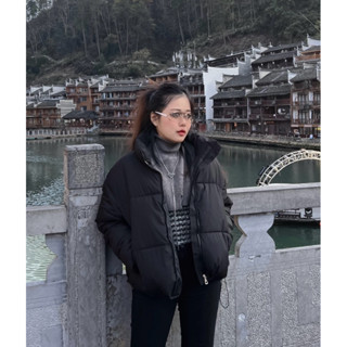 Áo khoác phao nữ Cổ cao Dáng ngắn Dày dặn Giữ nhiệt Hàn Quốc Áo phao nữ Cao cổ Giữ ấm Siêu dày dặn