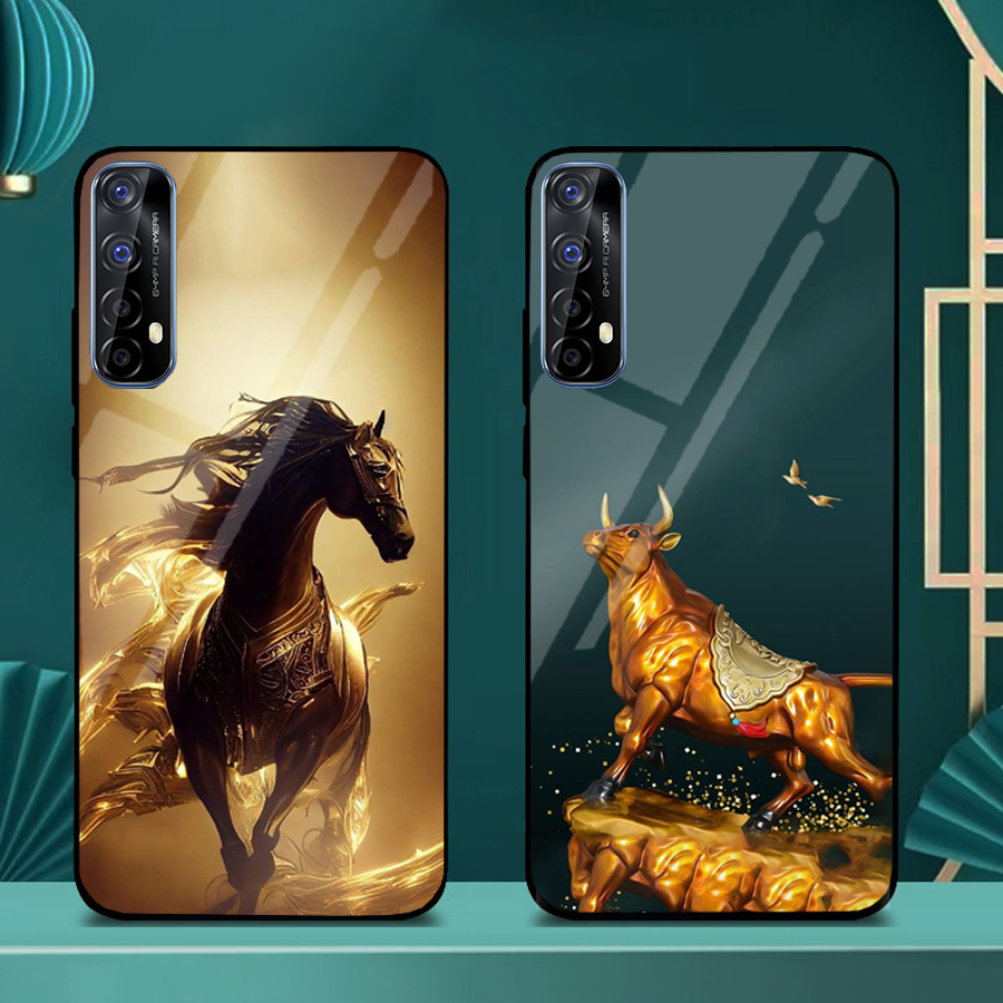 Ốp Lưng REALME C17, REALME 7,7i, 7 RPO Mặt lưng kính cao cấp, thiết kế độc quyền 12 con giáp