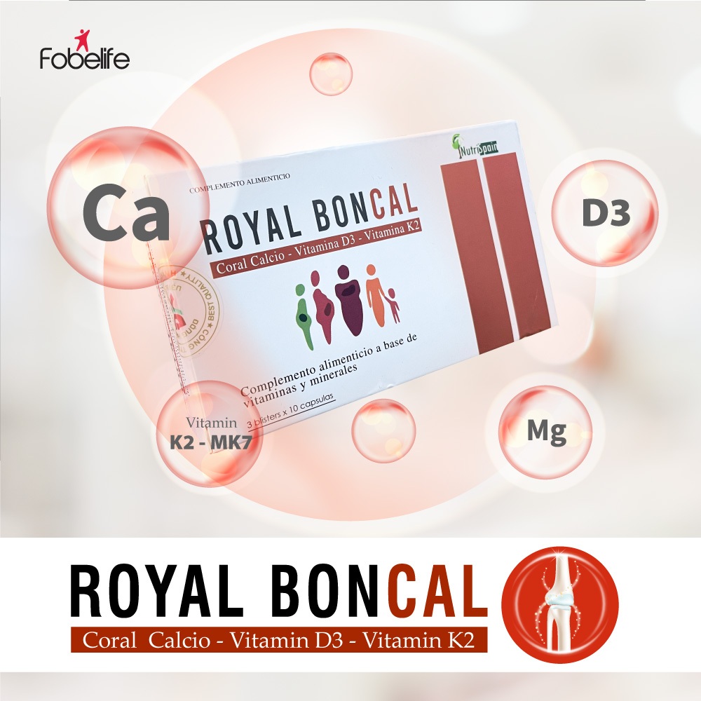 Viên Uống ROYAL BONCAL Bổ Sung Vitamin D3, Canxi Hỗ Trợ Giúp Xương Răng Chắc Khỏe - Hộp 30 viên