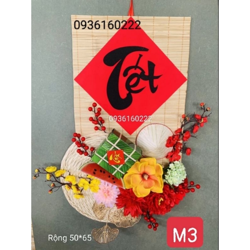 Mành trúc trang trí tết 50*70