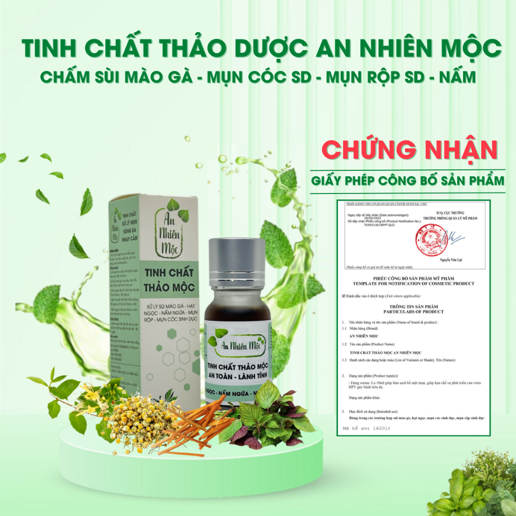 COMBO Liệu Trình Hỗ Trợ Xử Lý Sùi Mào Gà, Hạt Ngọc Gồm Tinh Chất Thảo Mộc Bôi Và 6 Hộp Tăng Cường Hệ Miễn Dịch