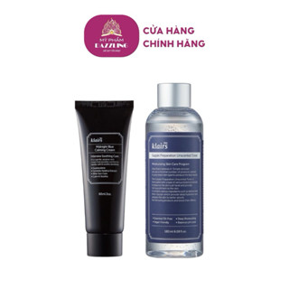 COMBO Nước Hoa Hồng Klairs Unscented 180ml + Kem Dưỡng Klairs Midnight Blue Calming 60g