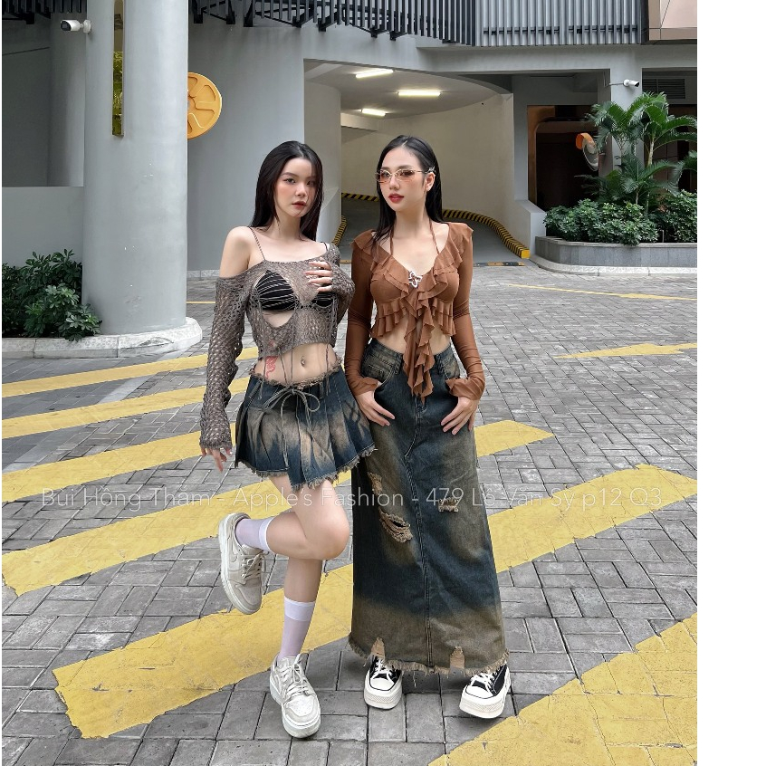 Cv jeans dài rêu rách