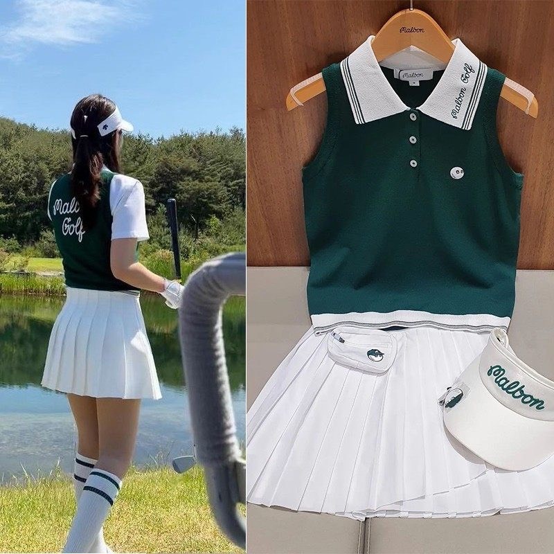 Áo golf gile nữ malbon-Áo golf nữ chất vải co dãn cao cấp