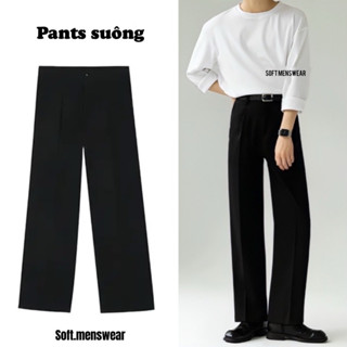 Quần vải suông SOFT MENSWEAR, quần âu nam kiểu ống rộng,quần tây nam phong cách Hàn Quốc cao cấp
