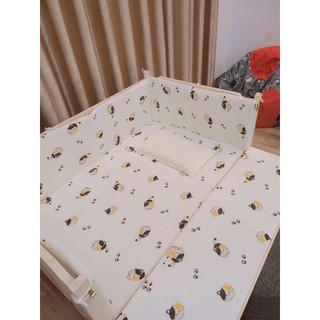 Trọn bộ quây đệm cũi cho bé (may theo kích thước yêu cầu)