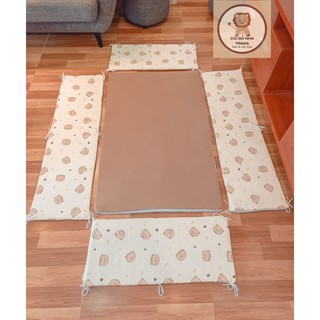 Trọn bộ quây đệm cũi cho bé (may theo kích thước yêu cầu)