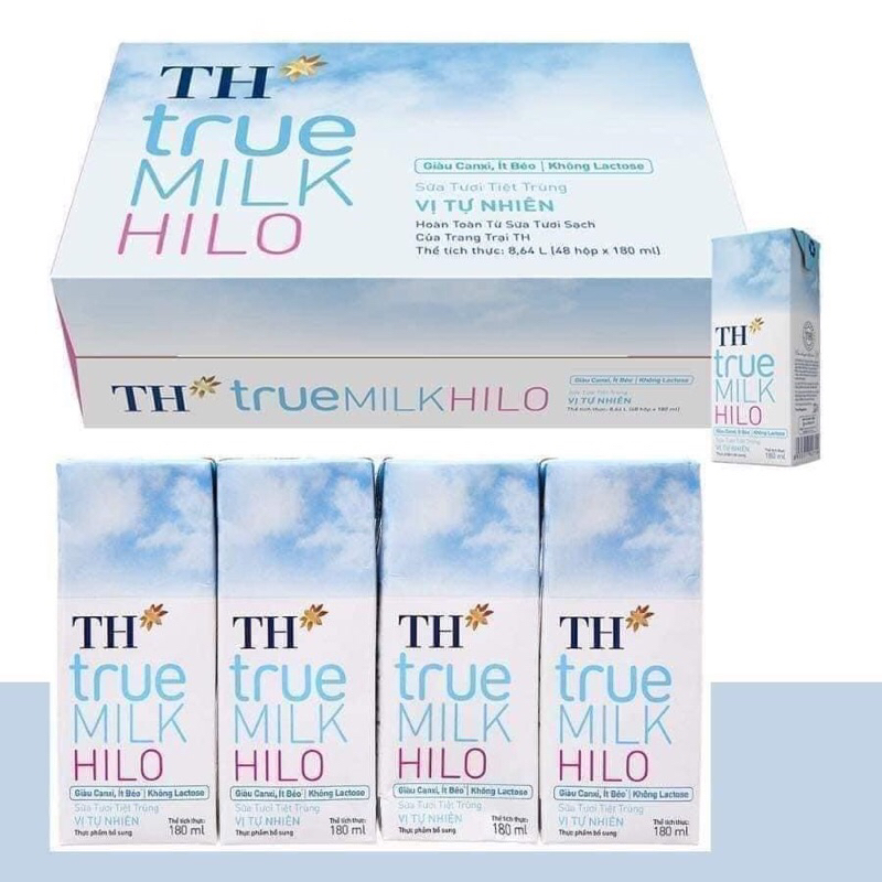 Sữa Tươi Tiệt Trùng TH True Milk HILO 180ml