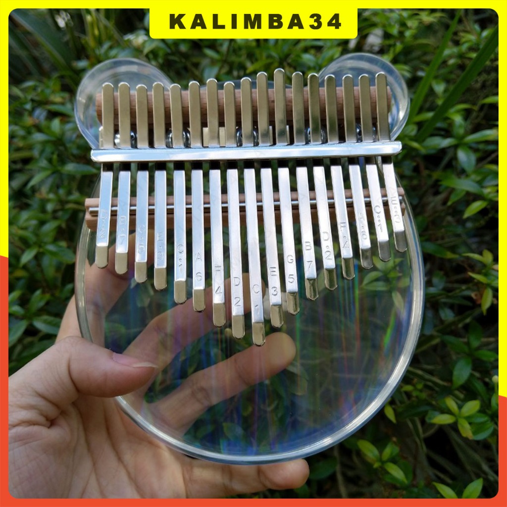 Kalimba pha lê gấu cầu vồng KL34, đàn kalimba 17 phím cầu vồng hình gấu dễ thương làm quà tặng sinh nhật