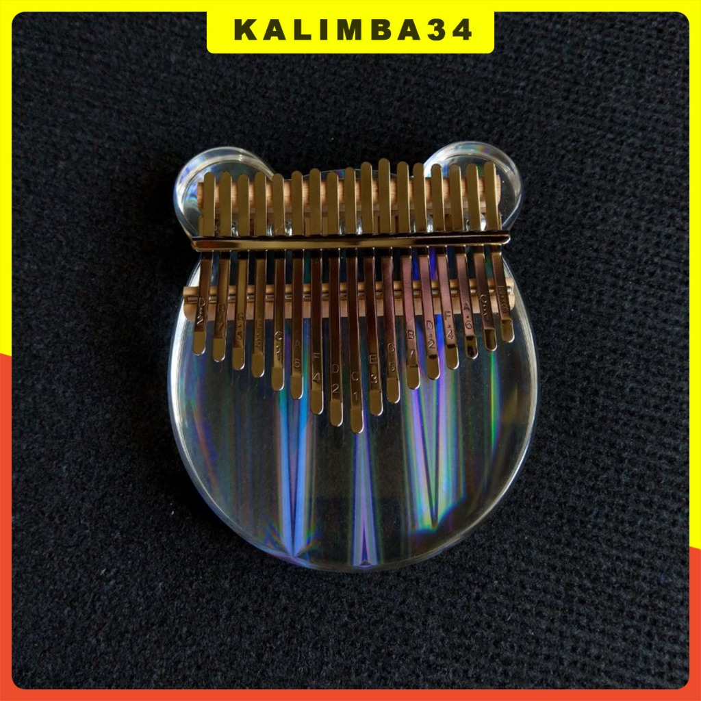 Kalimba pha lê gấu cầu vồng KL34, đàn kalimba 17 phím cầu vồng hình gấu dễ thương làm quà tặng sinh nhật