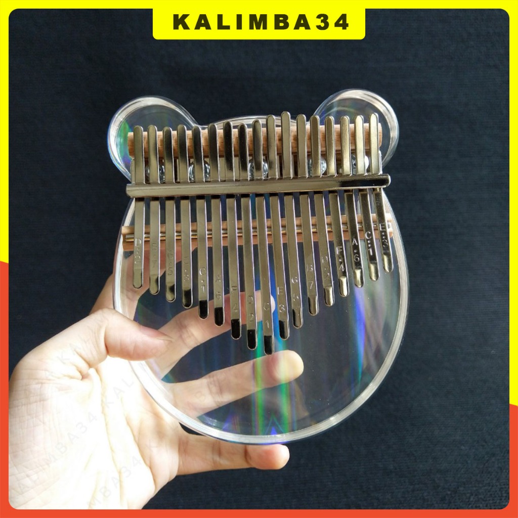 Kalimba pha lê gấu cầu vồng KL34, đàn kalimba 17 phím cầu vồng hình gấu dễ thương làm quà tặng sinh nhật