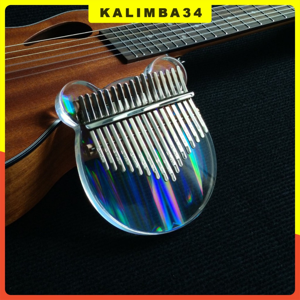 Kalimba pha lê gấu cầu vồng KL34, đàn kalimba 17 phím cầu vồng hình gấu dễ thương làm quà tặng sinh nhật