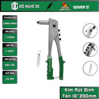 Kìm Rút Đinh Tán, Kìm Rút Rive 4 Lỗ Bạc Cán Xanh 10''200mm W109B Wynn's Thép cao cấp Cán được bọc nhựa rút tán đinh rive